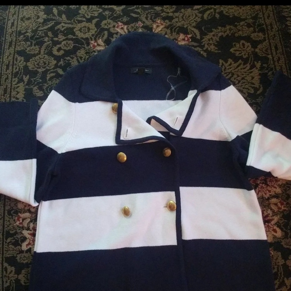 Nautical sweater doublebreasted